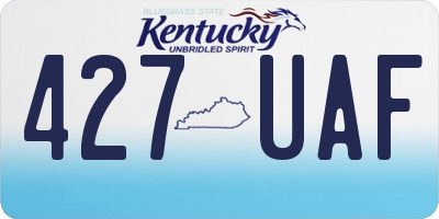 KY license plate 427UAF