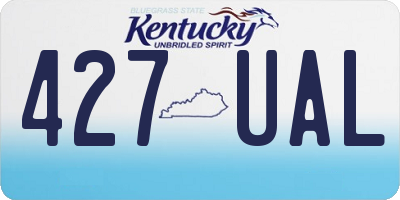 KY license plate 427UAL