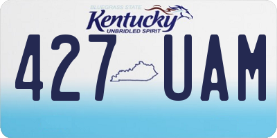 KY license plate 427UAM