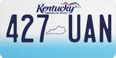 KY license plate 427UAN