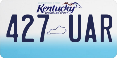 KY license plate 427UAR