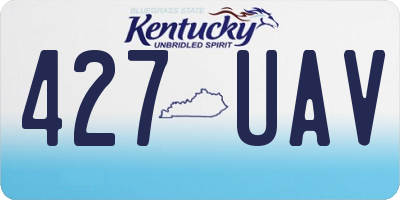KY license plate 427UAV
