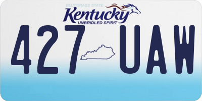 KY license plate 427UAW