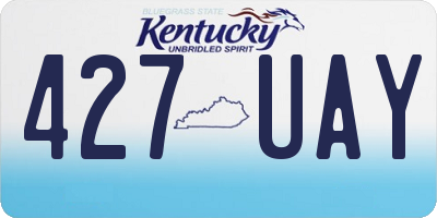 KY license plate 427UAY