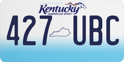 KY license plate 427UBC