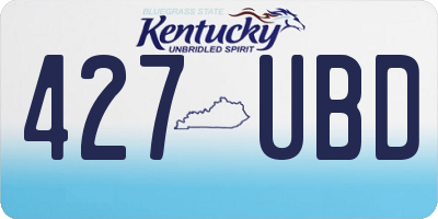 KY license plate 427UBD