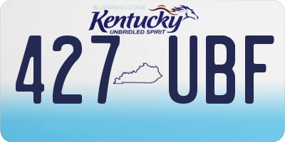KY license plate 427UBF