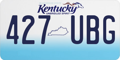 KY license plate 427UBG