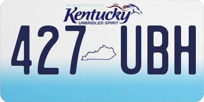 KY license plate 427UBH