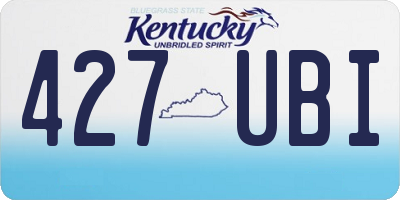 KY license plate 427UBI