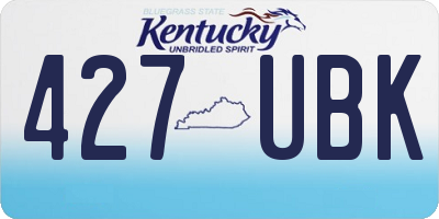 KY license plate 427UBK