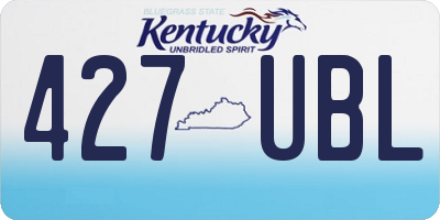 KY license plate 427UBL