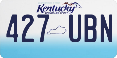 KY license plate 427UBN