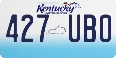 KY license plate 427UBO