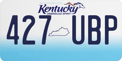 KY license plate 427UBP