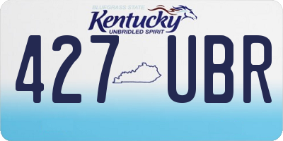 KY license plate 427UBR