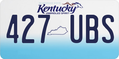 KY license plate 427UBS