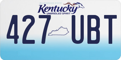 KY license plate 427UBT