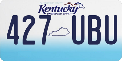 KY license plate 427UBU