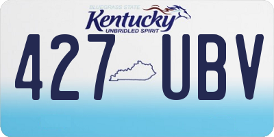 KY license plate 427UBV