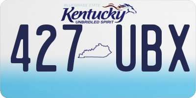 KY license plate 427UBX