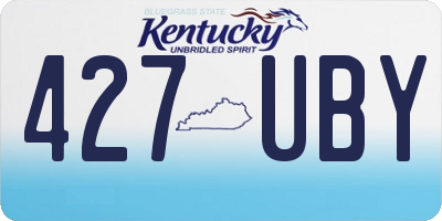 KY license plate 427UBY