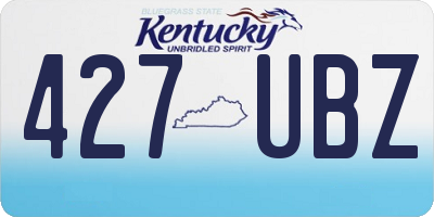 KY license plate 427UBZ