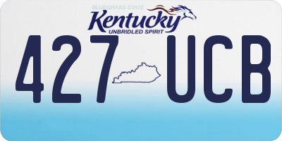 KY license plate 427UCB