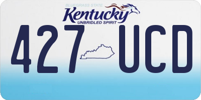 KY license plate 427UCD