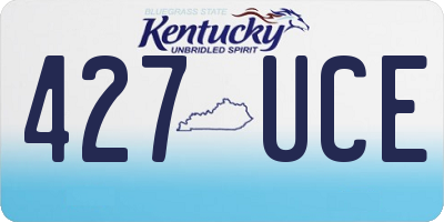 KY license plate 427UCE