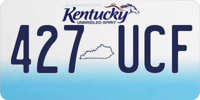 KY license plate 427UCF