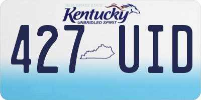 KY license plate 427UID