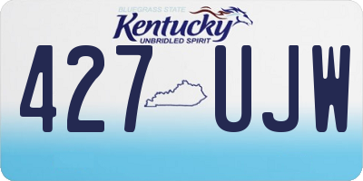 KY license plate 427UJW