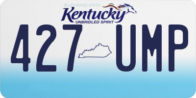 KY license plate 427UMP