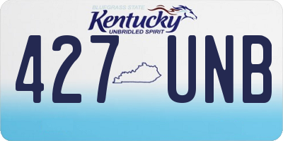 KY license plate 427UNB