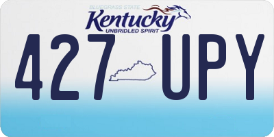 KY license plate 427UPY