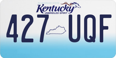 KY license plate 427UQF