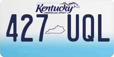 KY license plate 427UQL