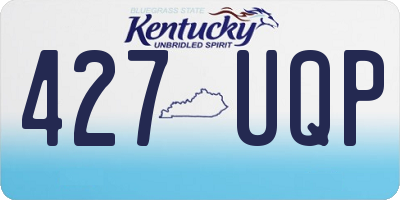 KY license plate 427UQP