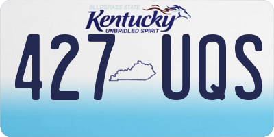 KY license plate 427UQS