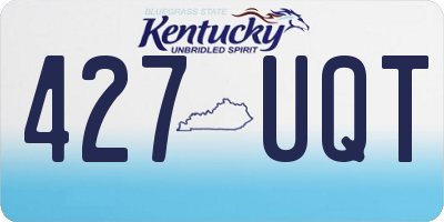 KY license plate 427UQT