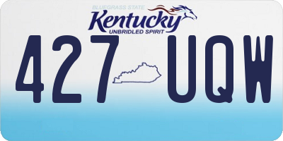 KY license plate 427UQW