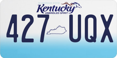 KY license plate 427UQX
