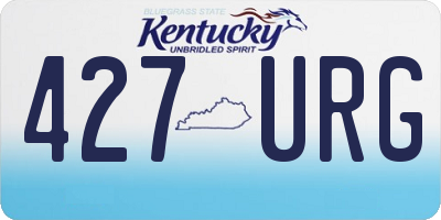 KY license plate 427URG