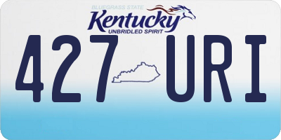 KY license plate 427URI