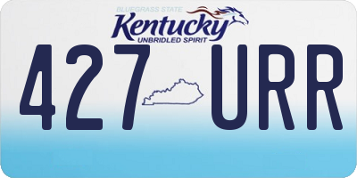 KY license plate 427URR