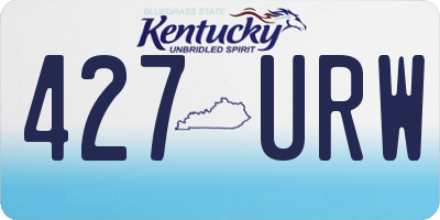 KY license plate 427URW