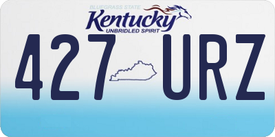 KY license plate 427URZ