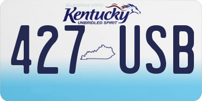 KY license plate 427USB