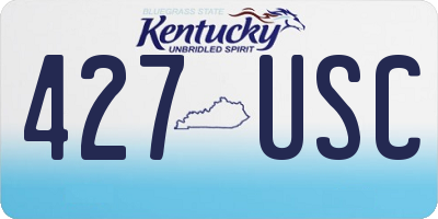 KY license plate 427USC